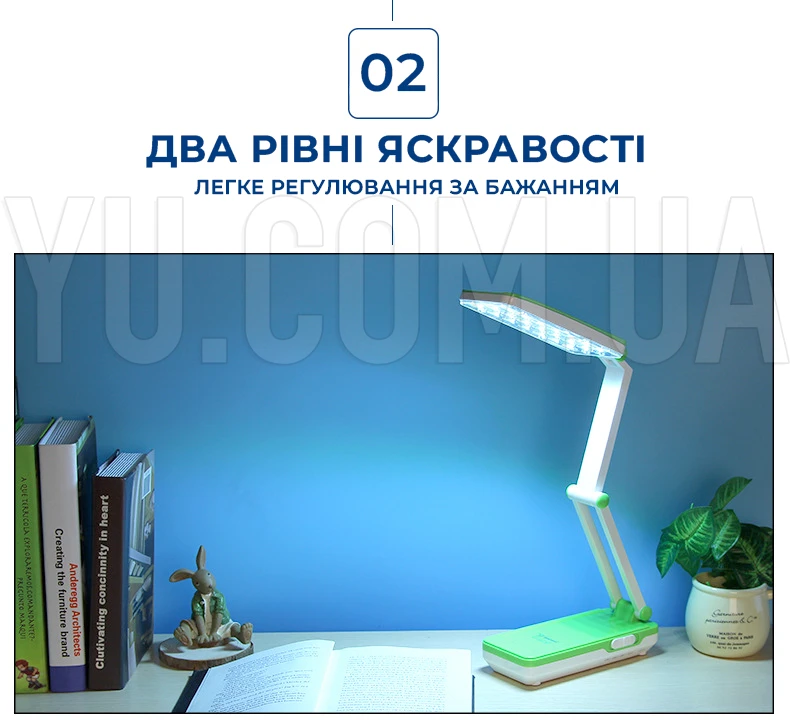 Настільна акумуляторна світлодіодна лампа трансформер BL 666/1018/1019 20LED, 2W складаний світильник Настільна акумуляторна світлодіодна лампа трансформер BL 666/1018/1019 20LED, 2W складаний світильник